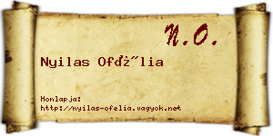 Nyilas Ofélia névjegykártya
